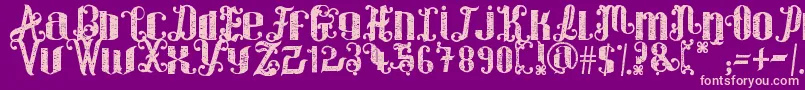 ForWinter Font – Pink Fonts on Purple Background