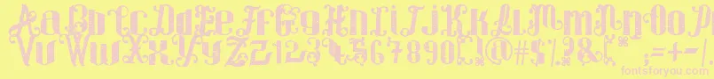 Więcej informacji o czcionce ForWinter Czcionka ForWinter – różowe czcionki na żółtym tle