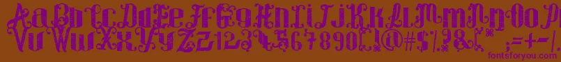 ForWinter Font – Purple Fonts on Brown Background