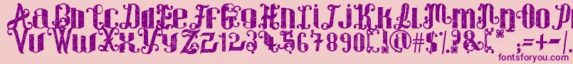 ForWinter Font – Purple Fonts on Pink Background