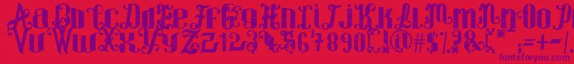 ForWinter Font – Purple Fonts on Red Background