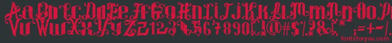 ForWinter Font – Red Fonts on Black Background