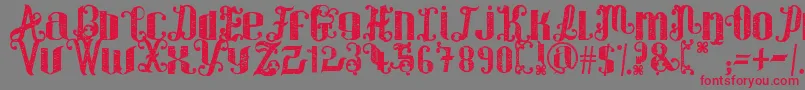 ForWinter-Schriftart – Rote Schriften auf grauem Hintergrund