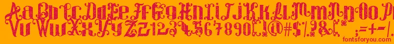 ForWinter Font – Red Fonts on Orange Background