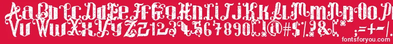ForWinter Font – White Fonts on Red Background