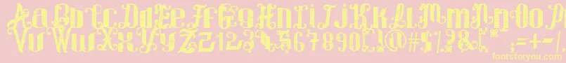 ForWinter Font – Yellow Fonts on Pink Background
