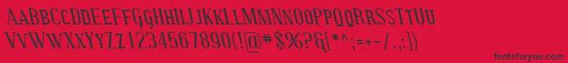SfcovingtonscrevItalic Font – Black Fonts on Red Background