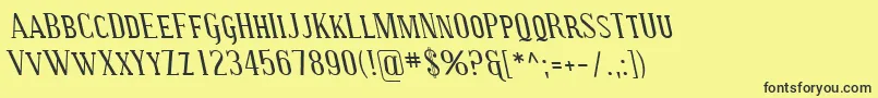 SfcovingtonscrevItalic Font – Black Fonts on Yellow Background