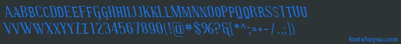 SfcovingtonscrevItalic Font – Blue Fonts on Black Background