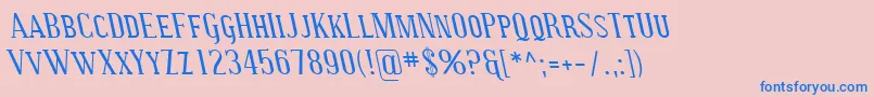 SfcovingtonscrevItalic Font – Blue Fonts on Pink Background