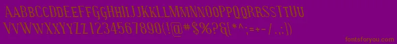 SfcovingtonscrevItalic Font – Brown Fonts on Purple Background