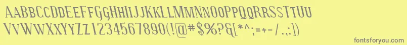SfcovingtonscrevItalic Font – Gray Fonts on Yellow Background