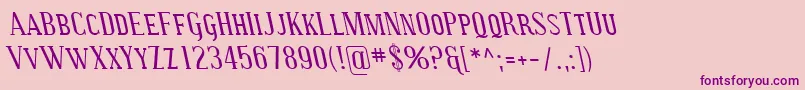 SfcovingtonscrevItalic Font – Purple Fonts on Pink Background