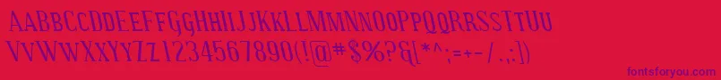 SfcovingtonscrevItalic Font – Purple Fonts on Red Background