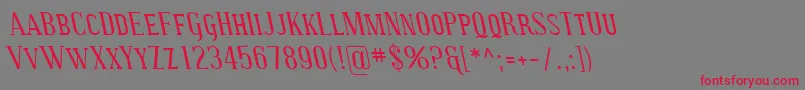 SfcovingtonscrevItalic Font – Red Fonts on Gray Background