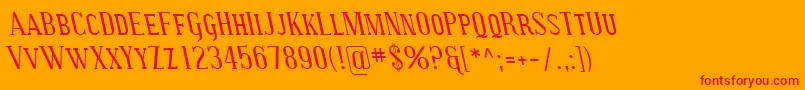 SfcovingtonscrevItalic Font – Red Fonts on Orange Background