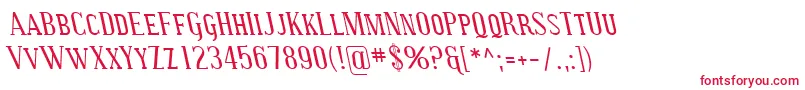 SfcovingtonscrevItalic Font – Red Fonts on White Background