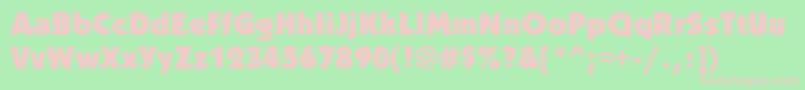 KabobBlack Font – Pink Fonts on Green Background