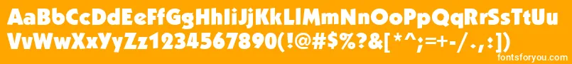 KabobBlack Font – White Fonts on Orange Background