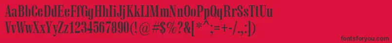 VetrenBold Font – Black Fonts on Red Background
