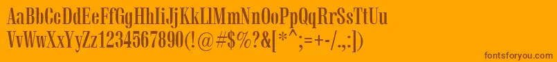VetrenBold-Schriftart – Braune Schriften auf orangefarbenem Hintergrund