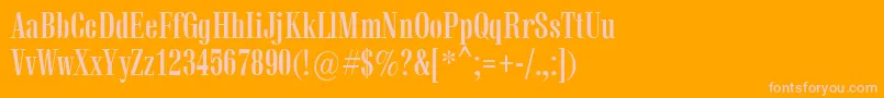 フォントVetrenBold – オレンジの背景にピンクのフォント