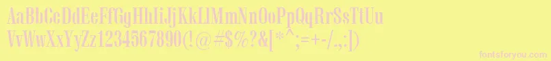 VetrenBold Font – Pink Fonts on Yellow Background