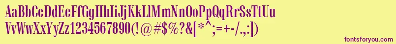 VetrenBold Font – Purple Fonts on Yellow Background