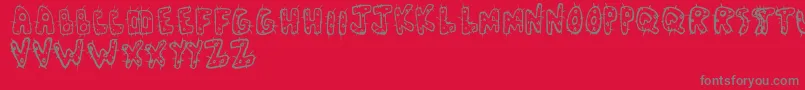 Cactl Font – Gray Fonts on Red Background