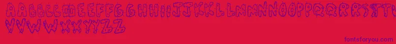 Cactl Font – Purple Fonts on Red Background
