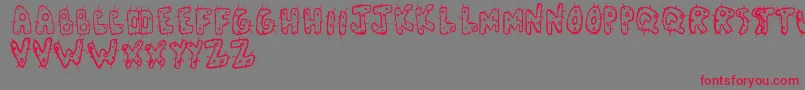 Cactl Font – Red Fonts on Gray Background