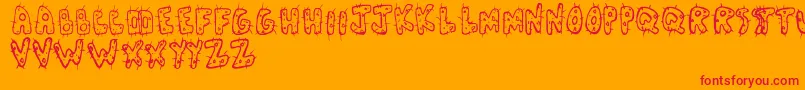 Cactl Font – Red Fonts on Orange Background