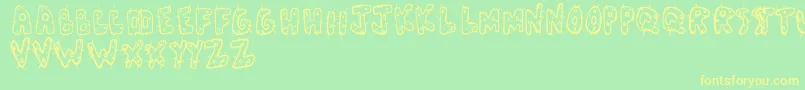 Cactl Font – Yellow Fonts on Green Background
