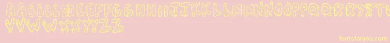 Cactl Font – Yellow Fonts on Pink Background