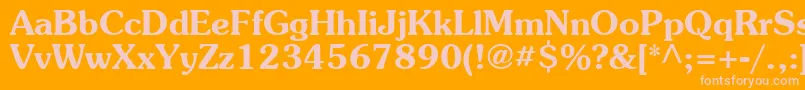 SouvenB Font – Pink Fonts on Orange Background