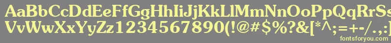 SouvenB Font – Yellow Fonts on Gray Background