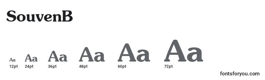 SouvenB Font Sizes