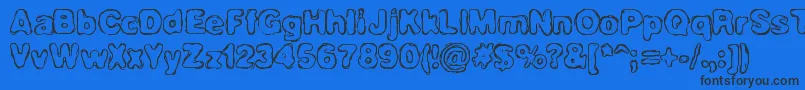 HassleBrk Font – Black Fonts on Blue Background