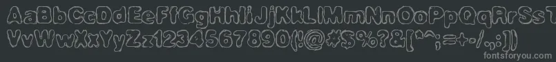 HassleBrk Font – Gray Fonts on Black Background