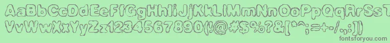 HassleBrk Font – Gray Fonts on Green Background