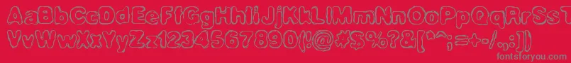 HassleBrk Font – Gray Fonts on Red Background