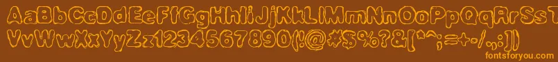 HassleBrk Font – Orange Fonts on Brown Background