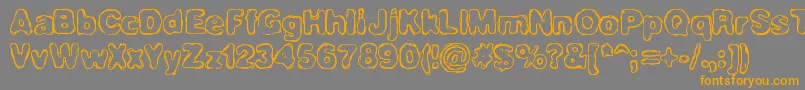 HassleBrk Font – Orange Fonts on Gray Background