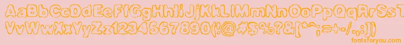 HassleBrk Font – Orange Fonts on Pink Background