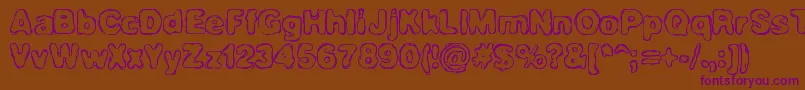 HassleBrk Font – Purple Fonts on Brown Background