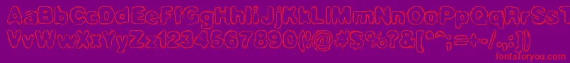 HassleBrk Font – Red Fonts on Purple Background