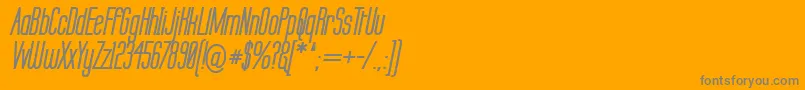 LabtopBoldItalic Font – Gray Fonts on Orange Background