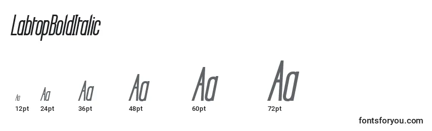 LabtopBoldItalic Font Sizes