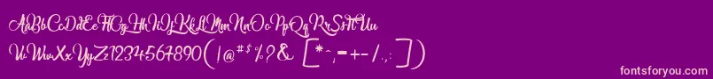 Marguaritas-Schriftart – Rosa Schriften auf violettem Hintergrund