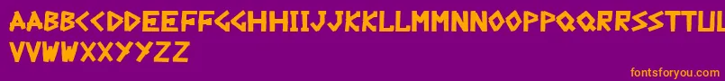 fuente TheDayIsMyEnemy – Fuentes Naranjas Sobre Fondo Morado